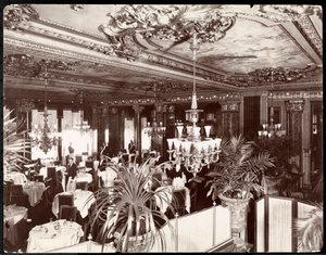 A Dining Room at the Hotel Savoy, c.1895-96 by Byron Company