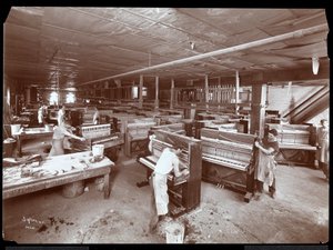 Men Working in the Harrington Piano Co. Factory, 1907