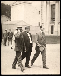 President William Howard Taft with Professor Arthur Twining Hadley of Yale University and Another Man, 1900-20