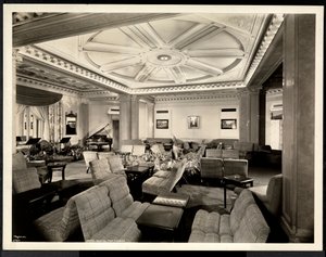 The Lounge, Looking East at the Hotel White, 37th Street and Lexington, New York, 8th March, 1937 by Byron Company