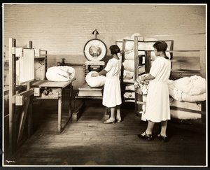 Two African American Women Weighing Bags of Laundry at the Carolyn Laundry, East Harlem, New York, 1928