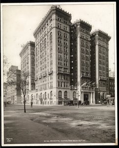 View of the Hotel Majestic at 72nd Street from Across Central Park West, New York