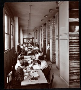 Women Working in a Filing Room, Under Male Supervision, at the Metropolitan Life Insurance Co. at 23rd Street and Madison Avenue, New York by Byron Company