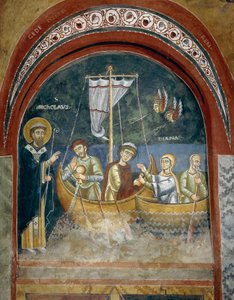Apparition of Saint Nicholas to Shipwrecked Travelers (detail) by Byzantine