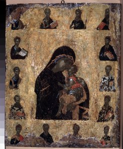Virgin of Tenderness with the Saints (The Virgin Eleusa) by Byzantine