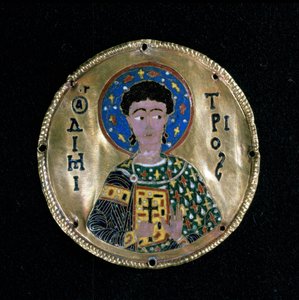 Bust of St. Demetrius, Enamel, Byzantium
