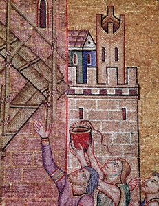 Construction of the tower of Babel (mosaic)