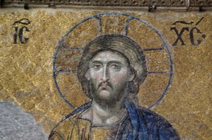 Deesis Christ in Hagia Sophia (mosaic) by Byzantine