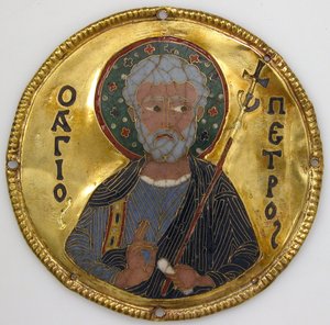 Medallion with Saint Peter from an Icon Frame, c.1100
