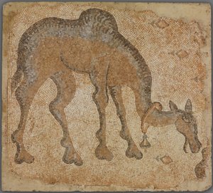 Mosaic Fragment with Grazing Camel