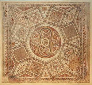 Mosaic Floor from the Byzantine Monastery of the Fortress at Deir Qala, 6th Century AD (mosaic)