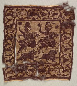 Ornamental Square from a Tunic by Byzantine PeriodEgyptian