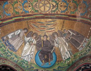 Italy, Emilia-Romagna, Ravenna, Basilica of San Vitale, Absidial Basin Mosaic