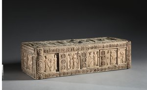 Ivory Box with Scenes of Adam and Eve, 1000-1100s