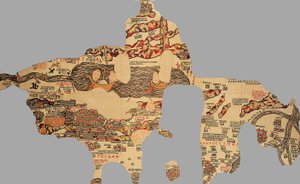 Map, Madaba, Jordan