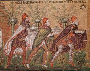The Adoration of the Magi (Detail) by Byzantine School