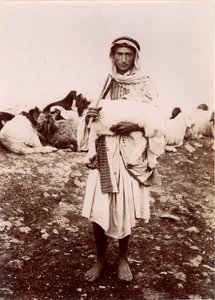 A Shepherd Boy Carrying a Lamb by C.A. Hornstein