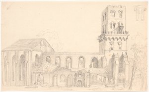 Ruins of Nicolai Church, Copenhagen by C.A. Lorentzen