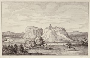Imaginary View of Early Rome, engraved by B.Barloccini, 1849
