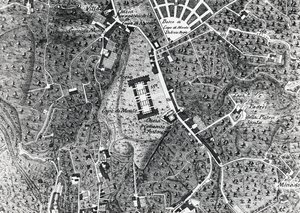 City map of Naples with Capodimonte (detail) by J.B. and Brown J. Rowbotham