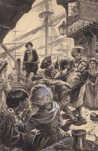 A press gang secures its victim