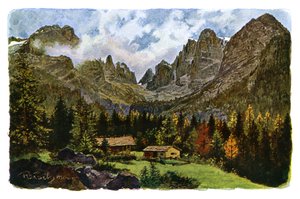 Lake Nambino and the Brentagroup, Tyrol by CM Reisch