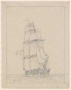 A Brig by Christoffer Wilhelm Eckersberg