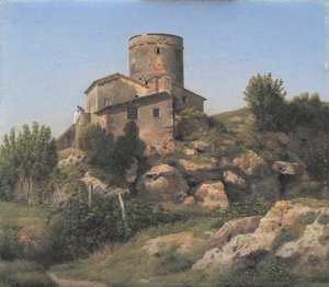 A Building Near Tor di Quinto Outside Rome by Christoffer Wilhelm Eckersberg