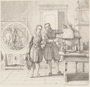 Christian IV visits Tycho Brahe at Uranienborg by Christoffer Wilhelm Eckersberg