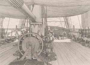 Deck of a Warship by Christoffer Wilhelm Eckersberg
