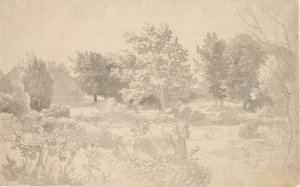 An Enclosure with Trees by Christoffer Wilhelm Eckersberg