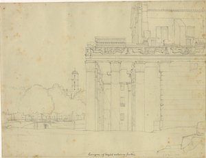 A Scene from Via Sacra, on the Roman Forum with the Temple of Antoninus and Faustina and View Towards the Capitoline Hill, Rome by Christoffer Wilhelm Eckersberg