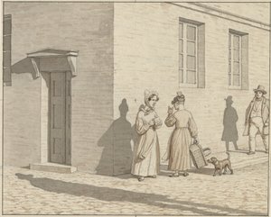 Linear Perspective as Applied in Painting - Plate VII, 1 - A Street Corner Encounter