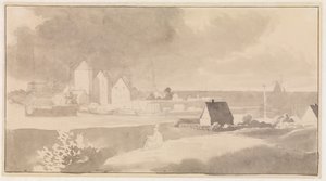 Prospect of Korsør by Christoffer Wilhelm Eckersberg