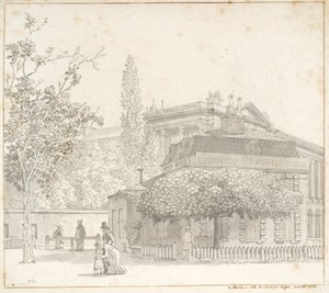 Restaurant Ledoyen at Place de la Concorde near Champs-Élysées, Paris by Christoffer Wilhelm Eckersberg