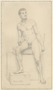 Sitting Nude Male Model