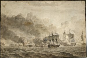 The Battle of Copenhagen by Christoffer Wilhelm Eckersberg