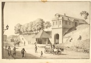 View Along the Rampart Towards Nørreport, Seen from Inside by Christoffer Wilhelm Eckersberg