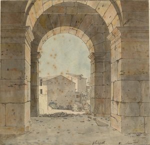 View towards the North through one of the Arches of the Second Storey of the Colosseum in Rome by Christoffer Wilhelm Eckersberg