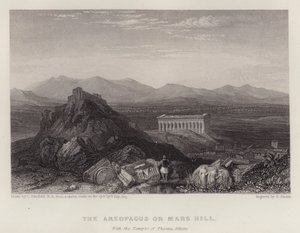 The Areopagus or Mars Hill, with the Temple of Theseus Athens