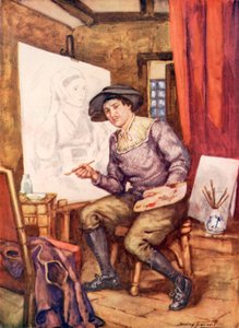 Hans Holbein at Work in His Studio