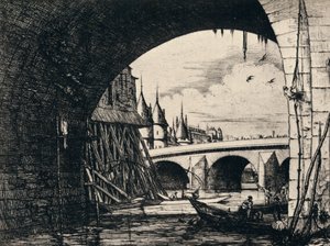 Arch of the Pont Notre-Dame by C. H. Meryon