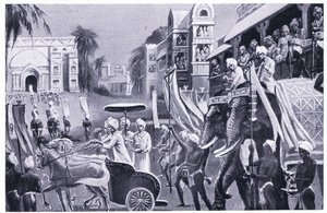 Prasenajit of Kosala pays a visit 520 BC by C. Hargrave Martin