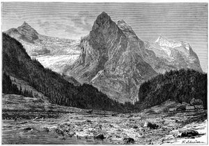 The Wellhorn and the Rosenlaui Glacier, Switzerland by C. Laplante