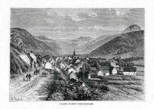 The valley of Mont-Dore-les-Bains, France