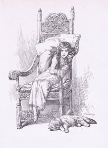 Propped up in the great arm chair, from The Child of the Air published by Duckworth