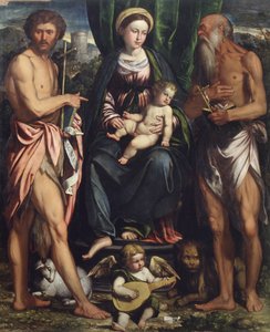 Madonna and Child with St. John the Baptist and St. Jerome by Callisto Piazza