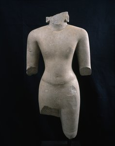 Torso of a Deity (probably Vishnu), c. 7th century