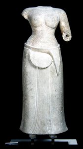 Female divinity from the Temple of Bakong, Rolous, Cambodia, 4th - 9th century by Cambodian Cambodian
