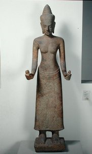 Statue of the Goddess, Lakshmi, from Preah Ko, Bayon Style